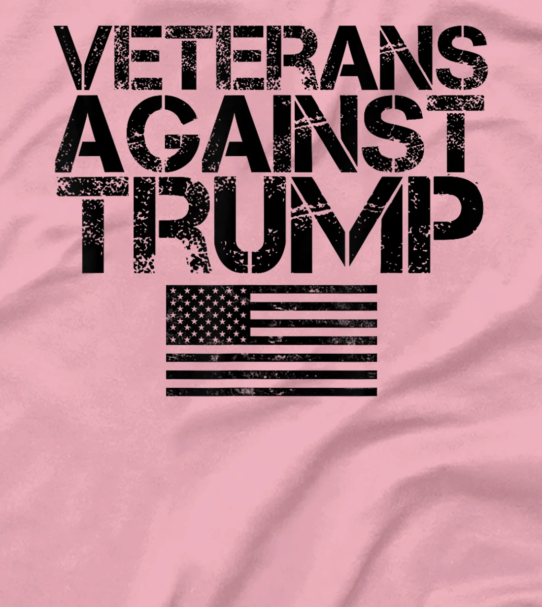 Veterans Against Trump Vintage Patriotic Flag Protest T-Shirt