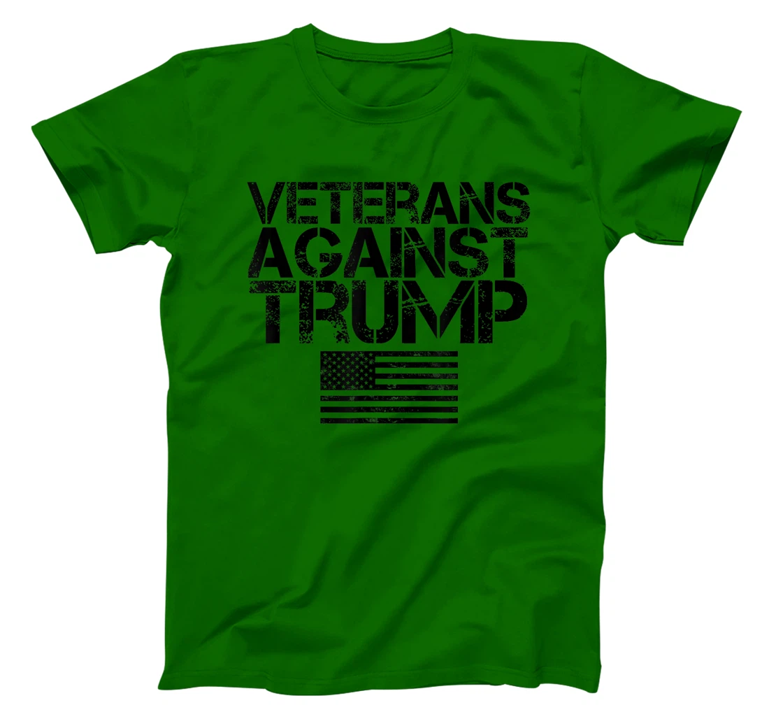Veterans Against Trump Vintage Patriotic Flag Protest T-Shirt