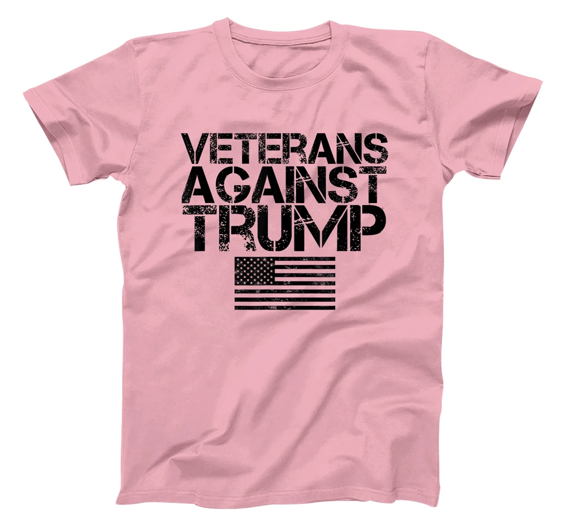 Veterans Against Trump Vintage Patriotic Flag Protest T-Shirt