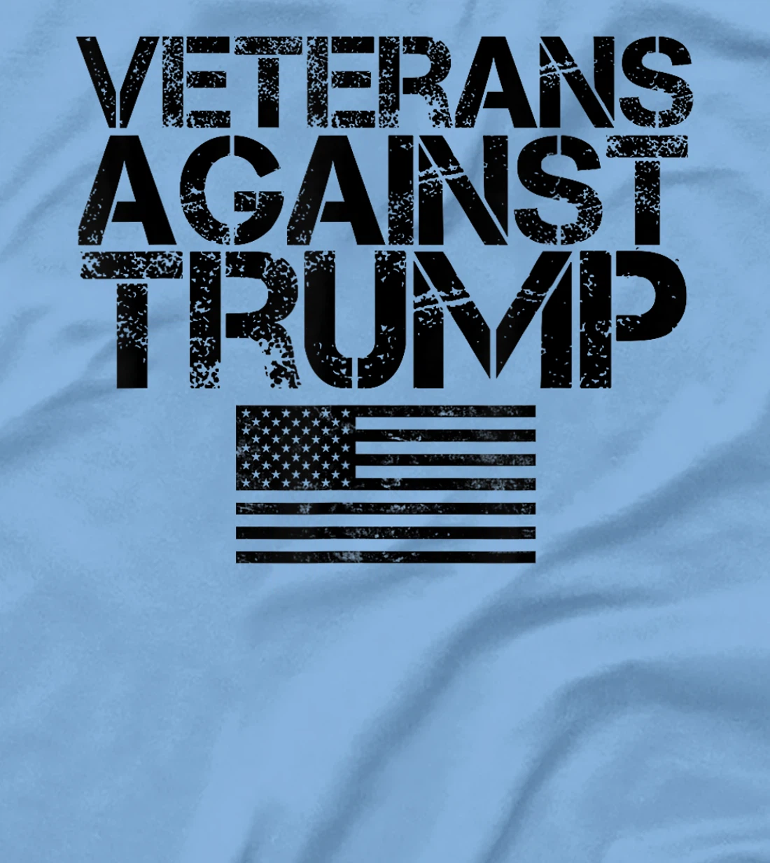 Veterans Against Trump Vintage Patriotic Flag Protest T-Shirt