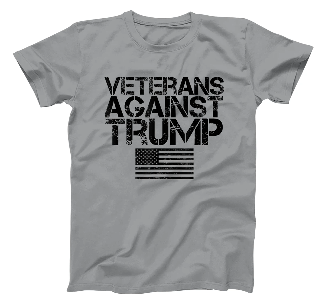 Veterans Against Trump Vintage Patriotic Flag Protest T-Shirt