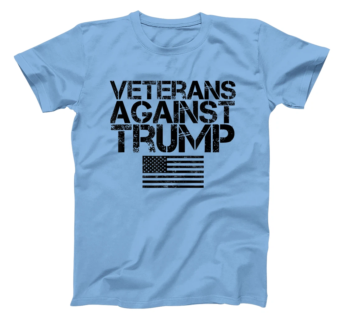 Veterans Against Trump Vintage Patriotic Flag Protest T-Shirt