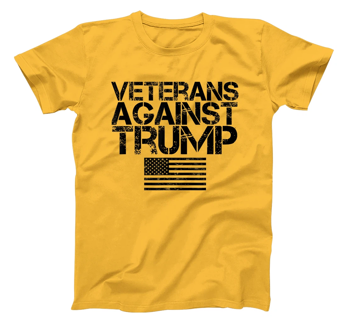 Veterans Against Trump Vintage Patriotic Flag Protest T-Shirt