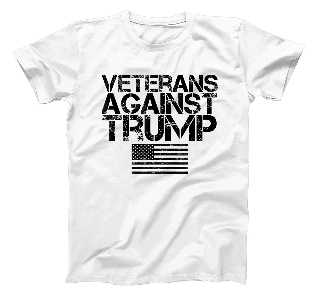 Veterans Against Trump Vintage Patriotic Flag Protest T-Shirt
