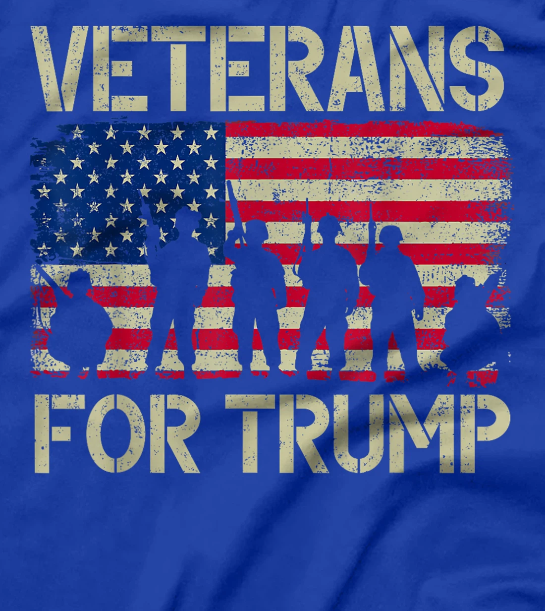 Veterans For Trump American Flag Veteran Dad Grandpa T-Shirt