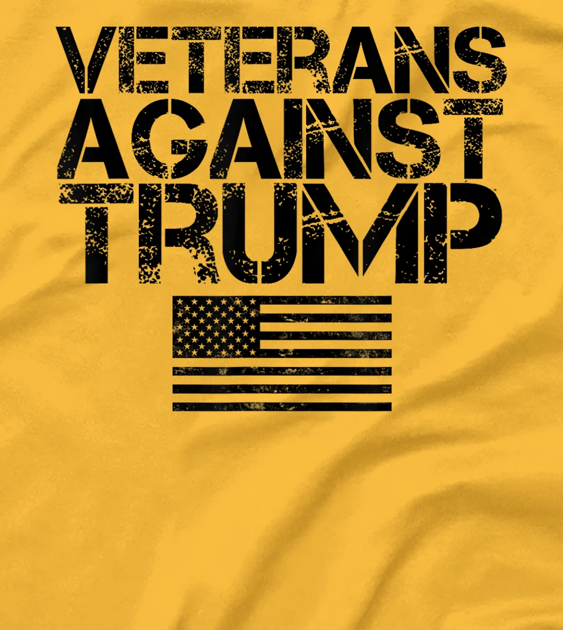 Veterans Against Trump Vintage Patriotic Flag Protest T-Shirt