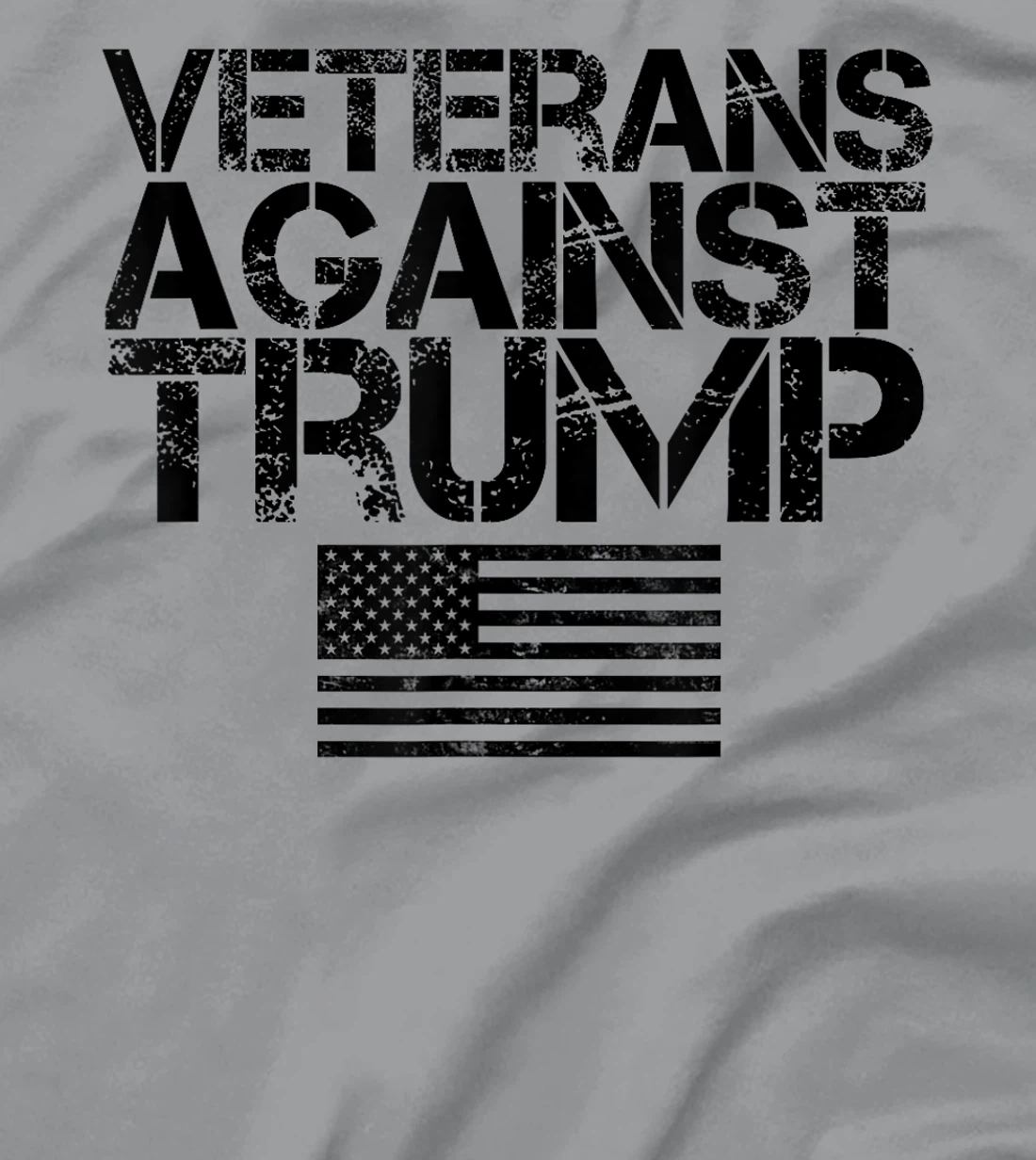 Veterans Against Trump Vintage Patriotic Flag Protest T-Shirt