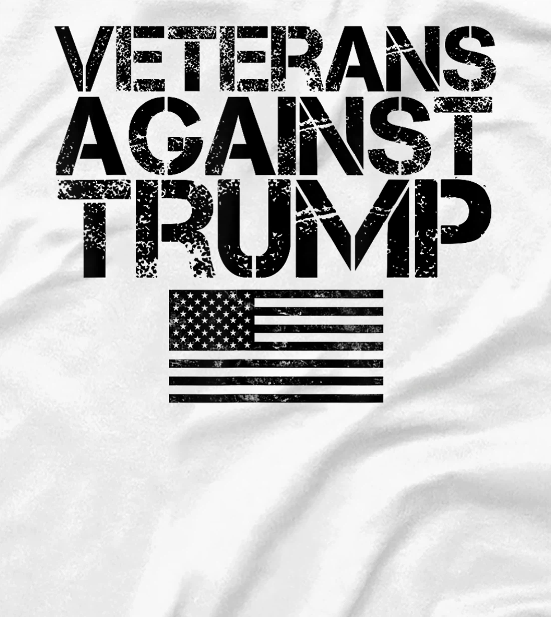 Veterans Against Trump Vintage Patriotic Flag Protest T-Shirt