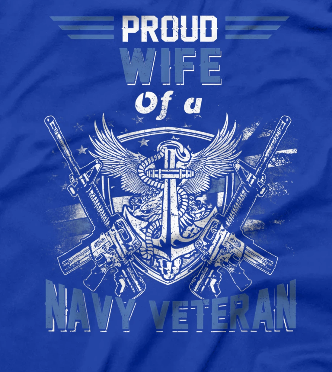 Proud Wife of A Navy Veteran Sailor USA Flag T-Shirt