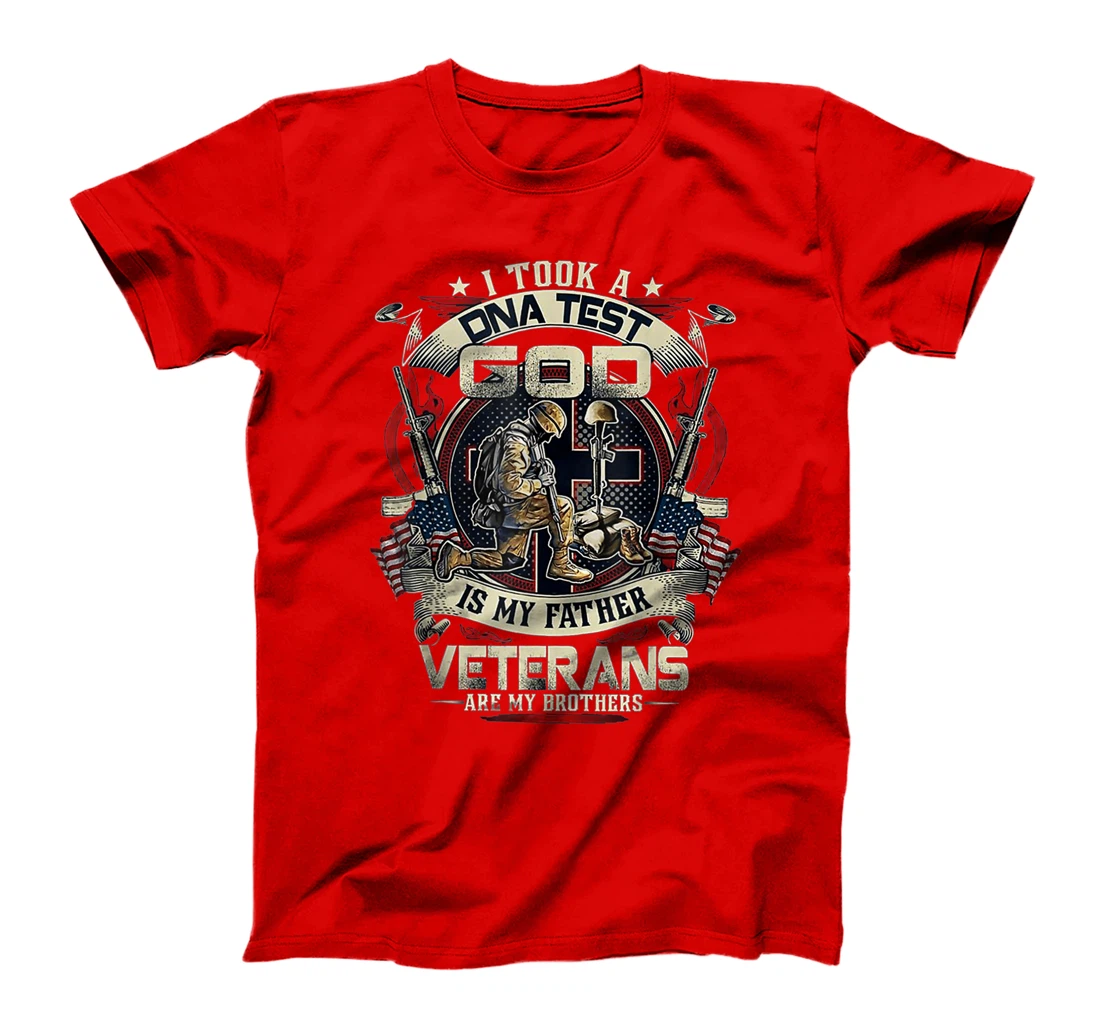 I Took A DNA Test God Is My Father Veterans Brothers T-Shirt