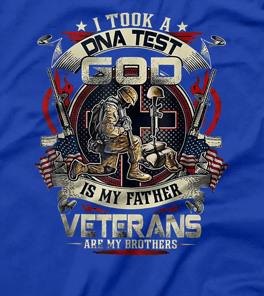 I Took A DNA Test God Is My Father Veterans Brothers T-Shirt