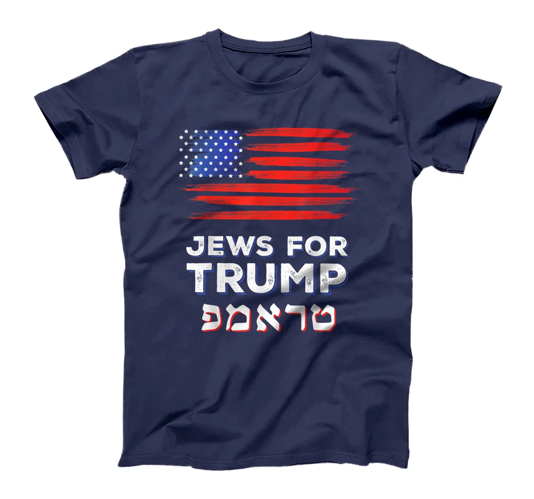 Jews For Trump 2024 Israel USA Hebrew Election Jewish Vote T-Shirt