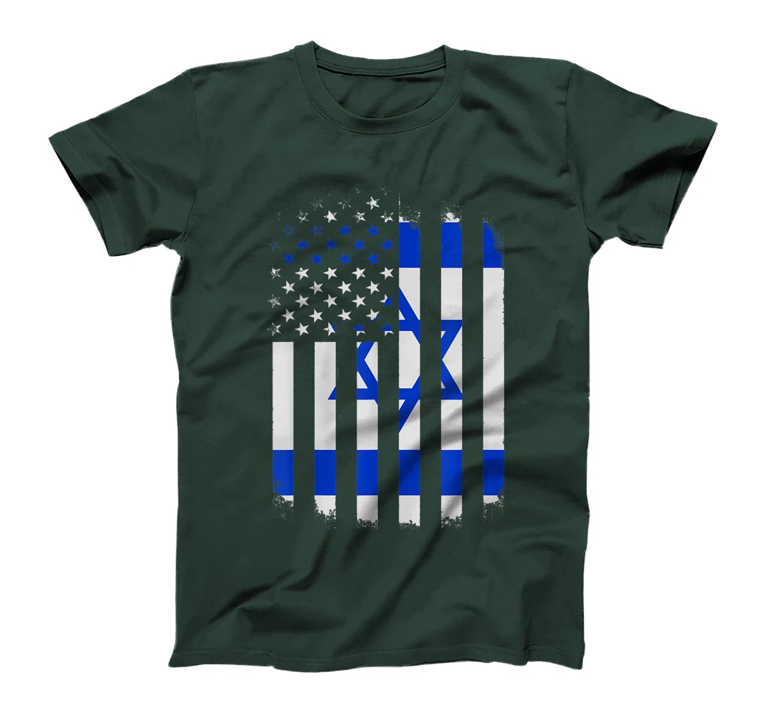 Israel and America Combined Flag - Israeli American T-Shirt