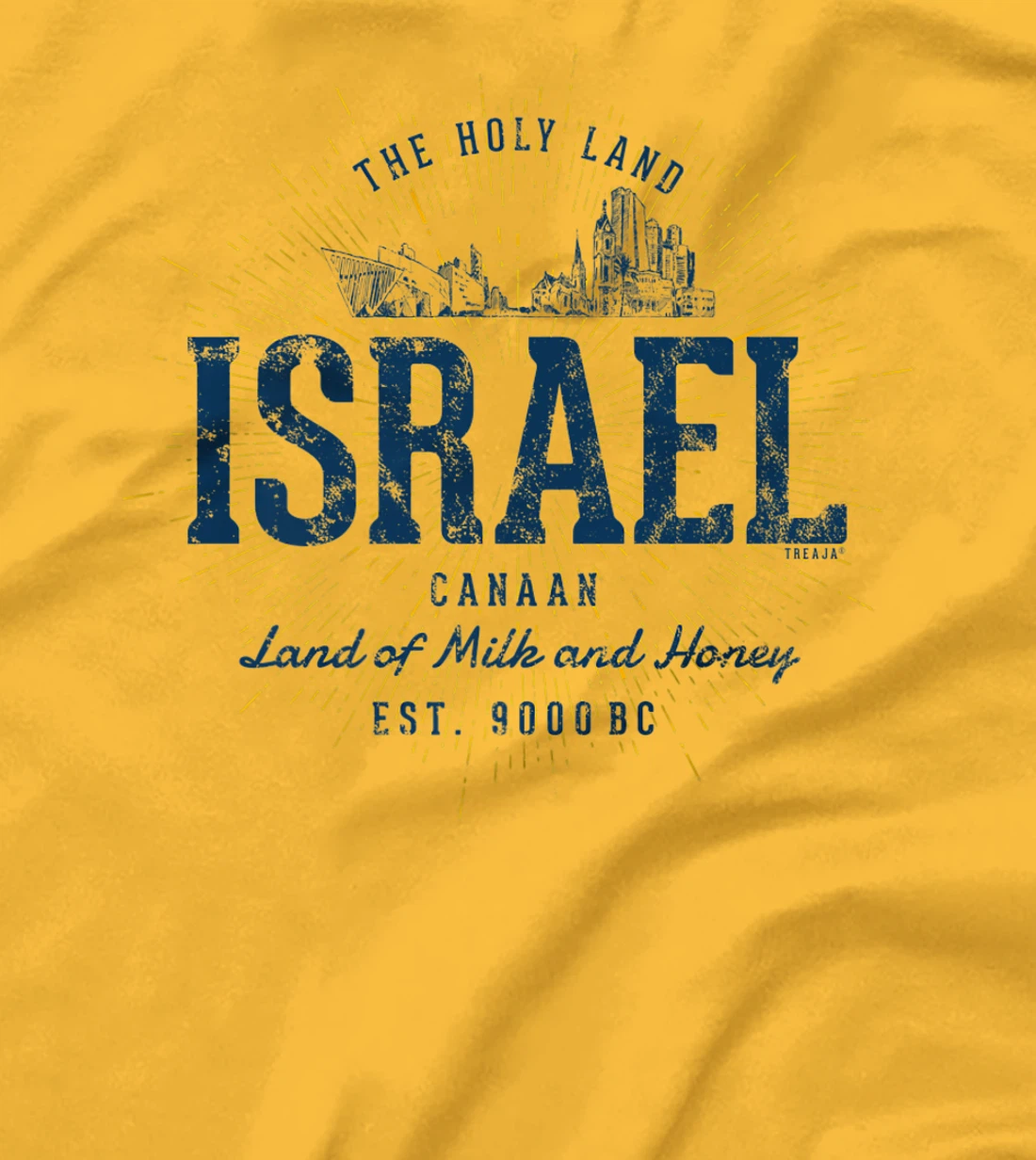Womens Retro Style Vintage Israel T-Shirt