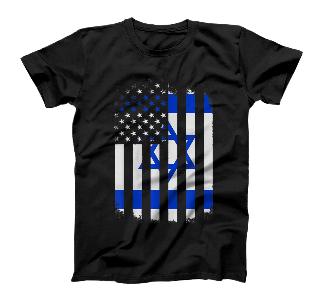 Israel and America Combined Flag - Israeli American T-Shirt