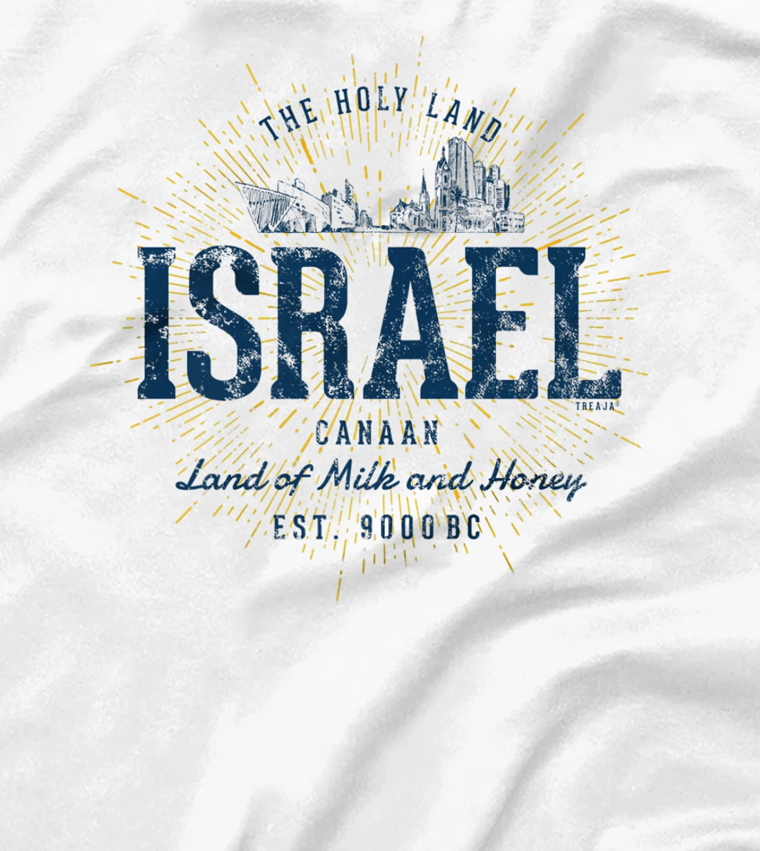 Womens Retro Style Vintage Israel T-Shirt