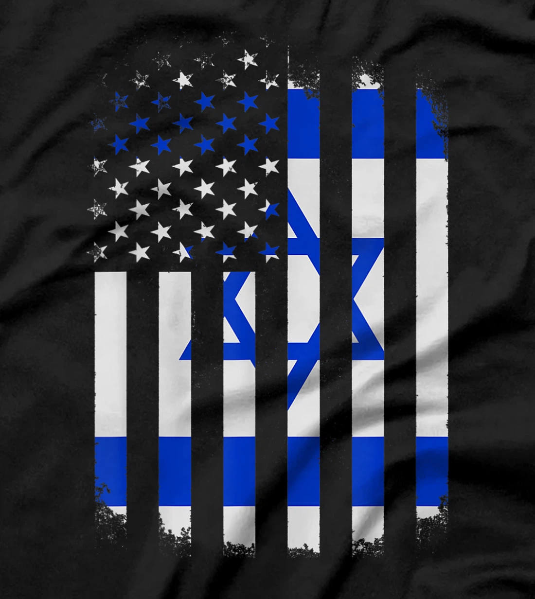 Israel and America Combined Flag - Israeli American T-Shirt
