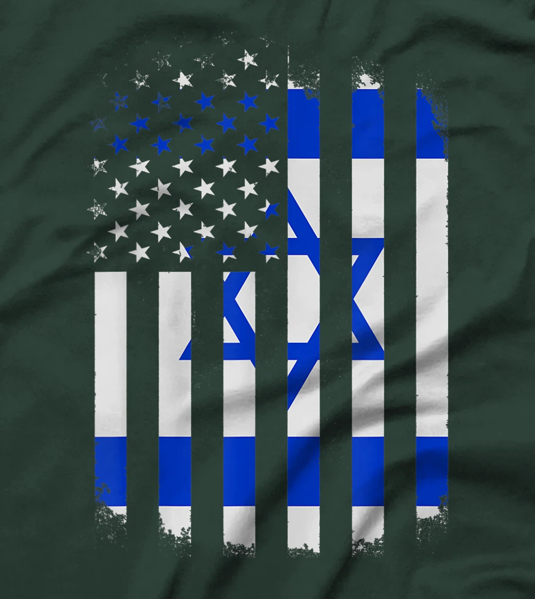 Israel and America Combined Flag - Israeli American T-Shirt