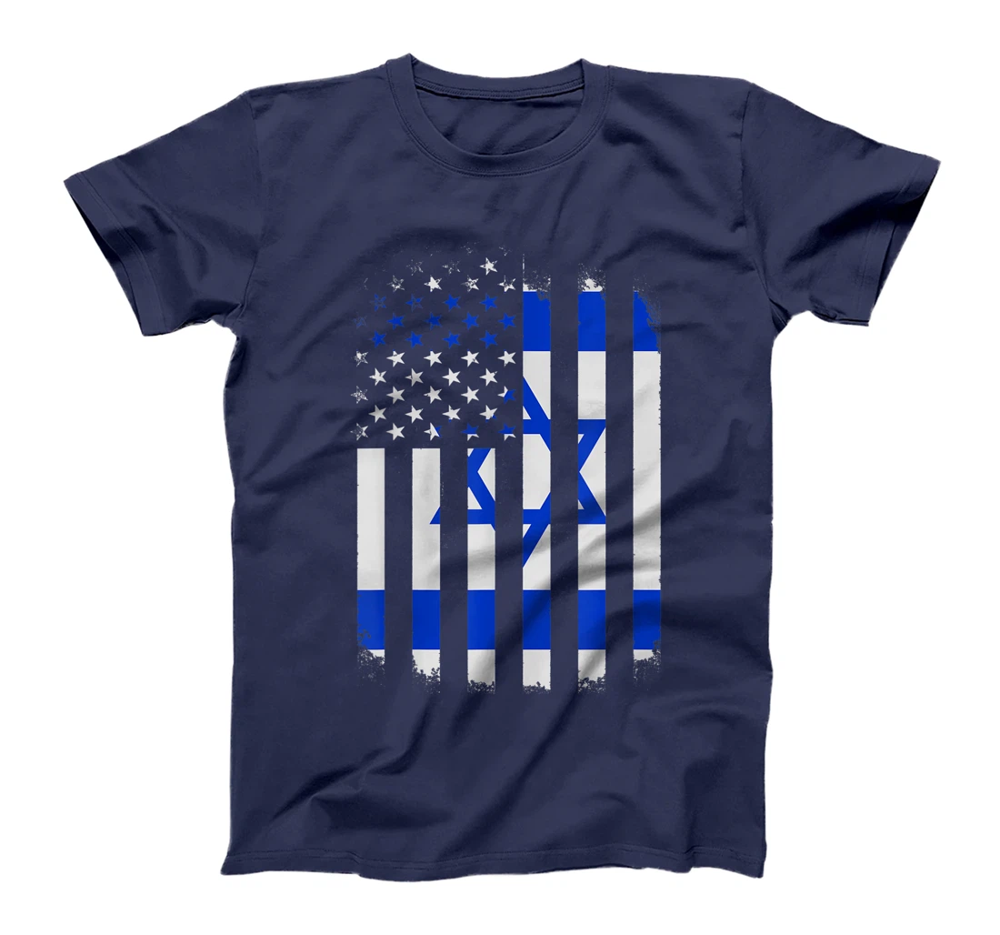 Israel and America Combined Flag - Israeli American T-Shirt