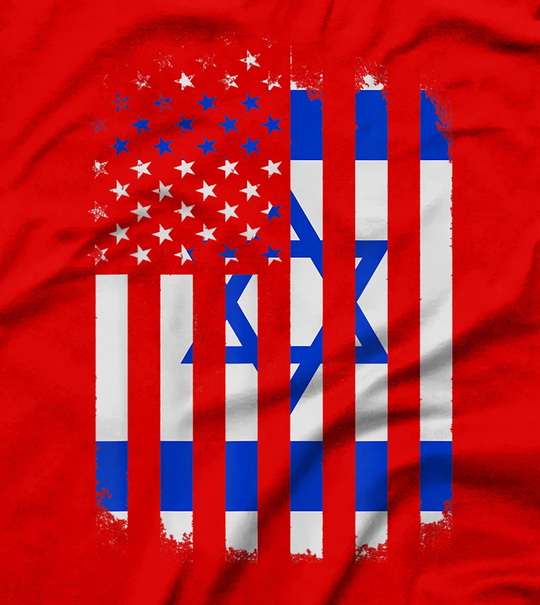 Israel and America Combined Flag - Israeli American T-Shirt