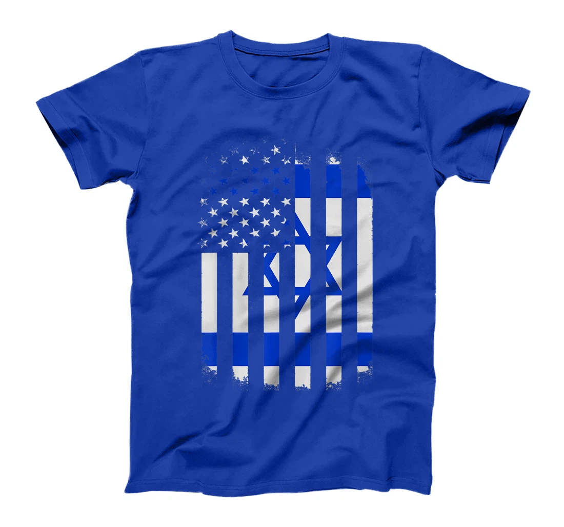 Israel and America Combined Flag - Israeli American T-Shirt