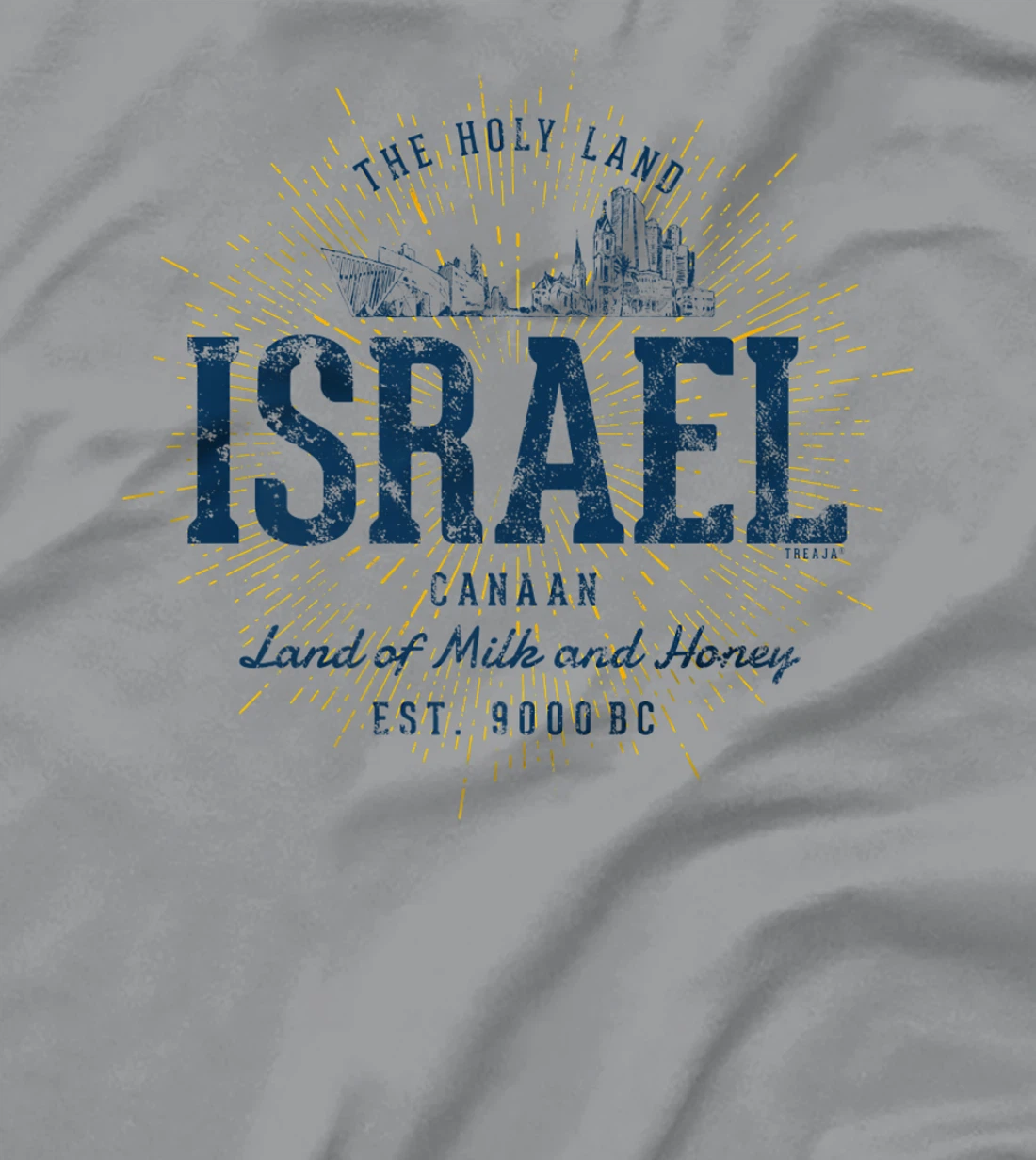 Womens Retro Style Vintage Israel T-Shirt