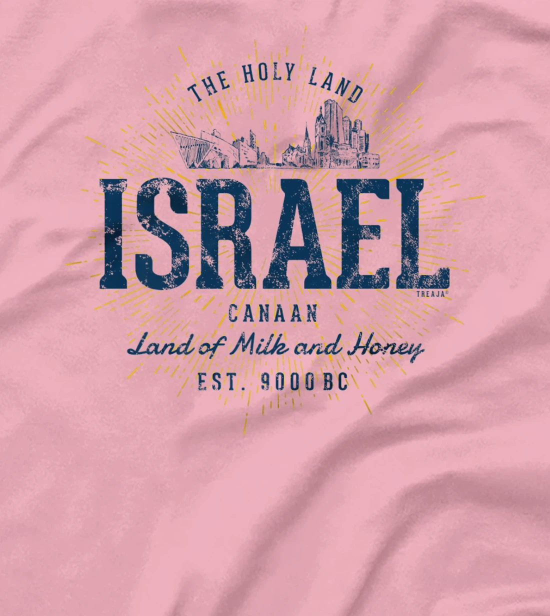 Womens Retro Style Vintage Israel T-Shirt