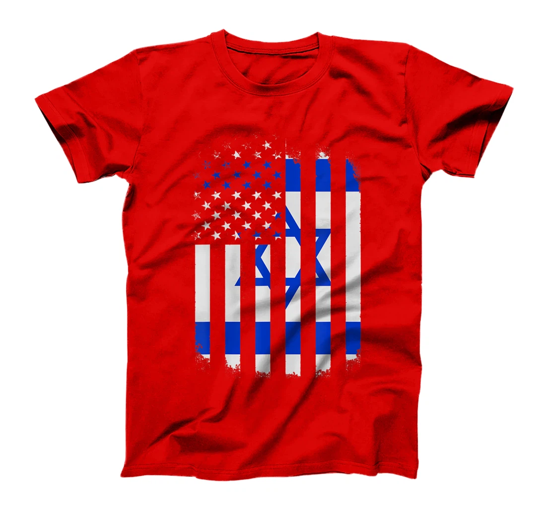 Israel and America Combined Flag - Israeli American T-Shirt
