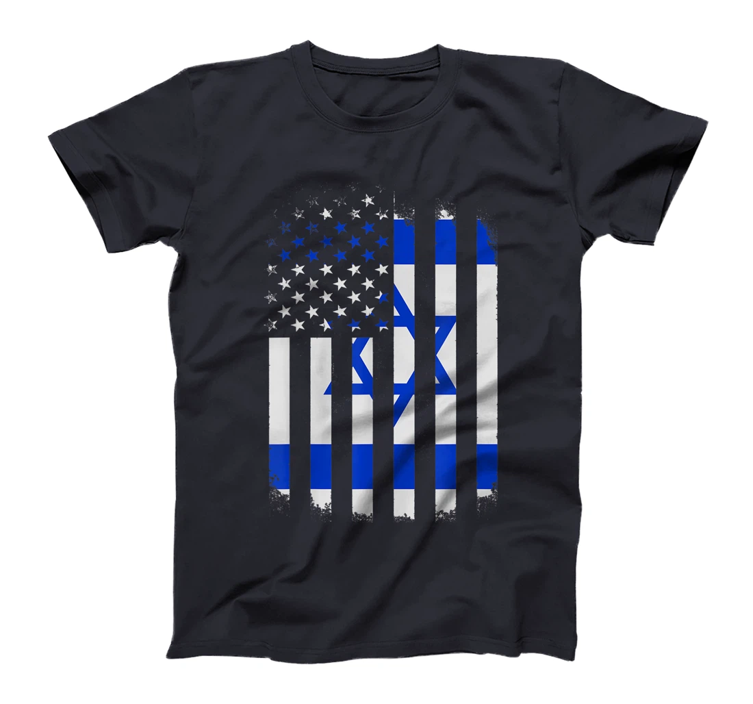 Israel and America Combined Flag - Israeli American T-Shirt