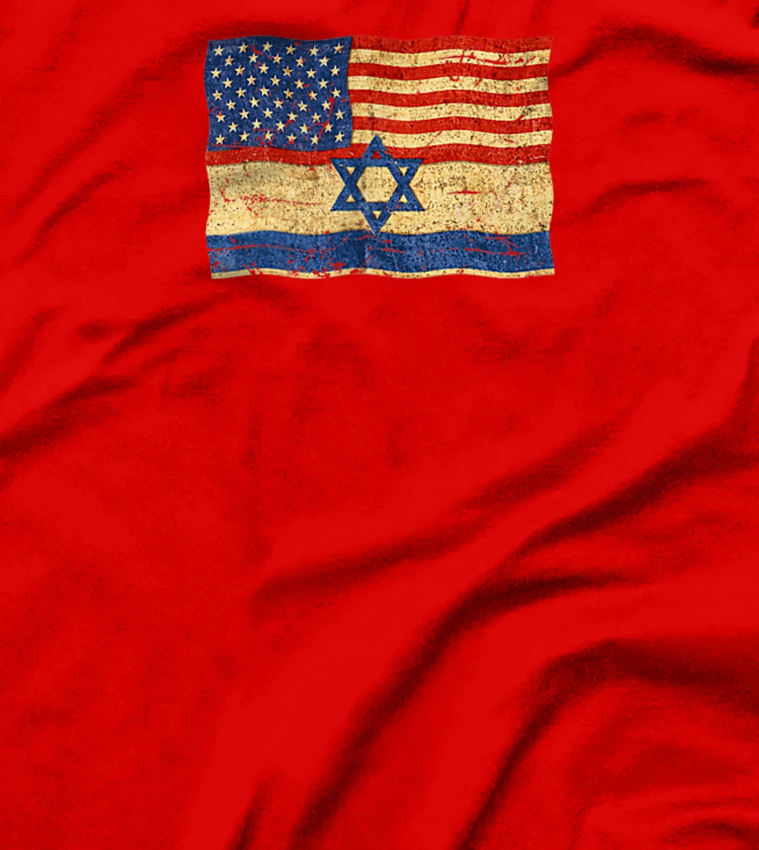 Flag of Israel and flag of USA, Israel Patriotic Gift T-Shirt