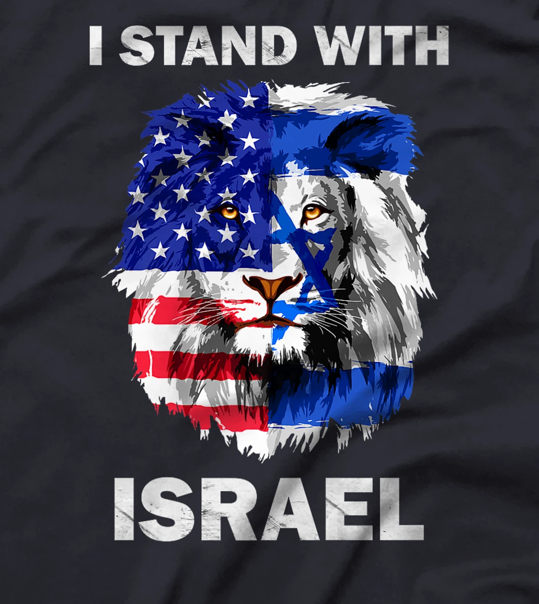 Israel and USA Flag Lion | I Stand With Israel Premium T-Shirt