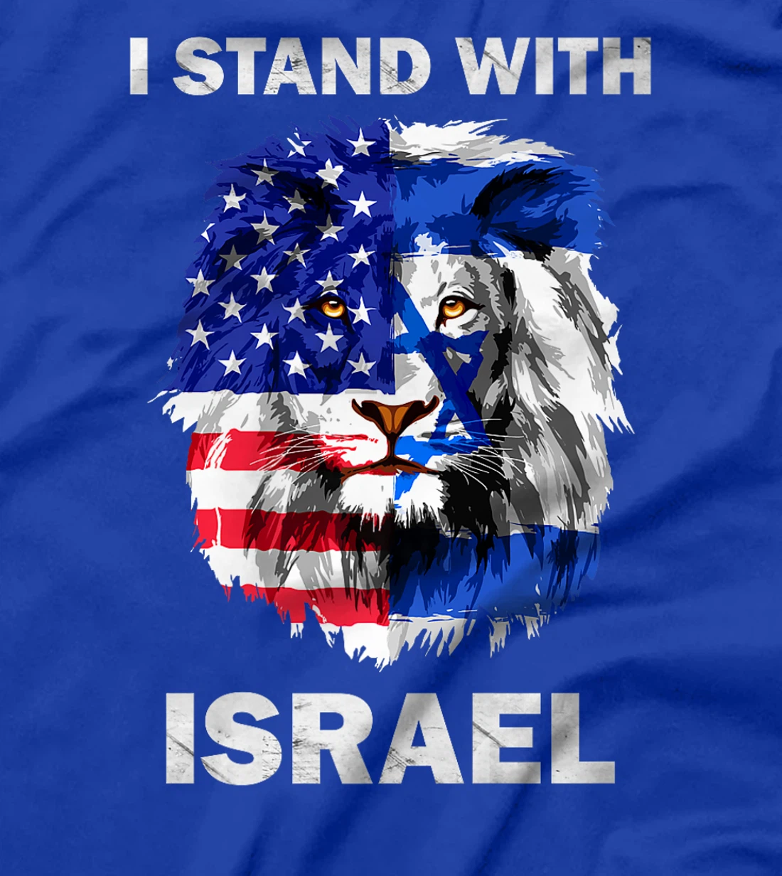 Israel and USA Flag Lion | I Stand With Israel Premium T-Shirt