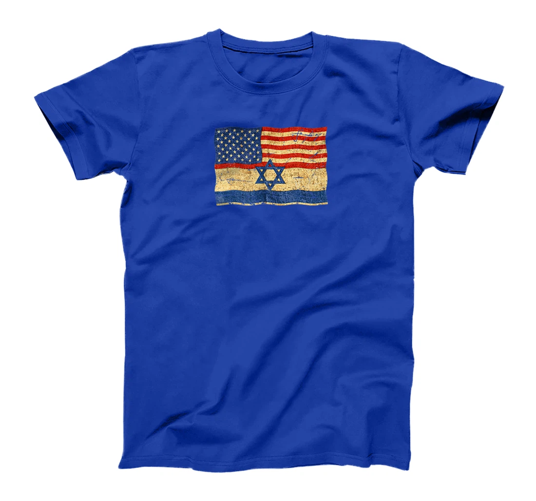 Flag of Israel and flag of USA, Israel Patriotic Gift T-Shirt