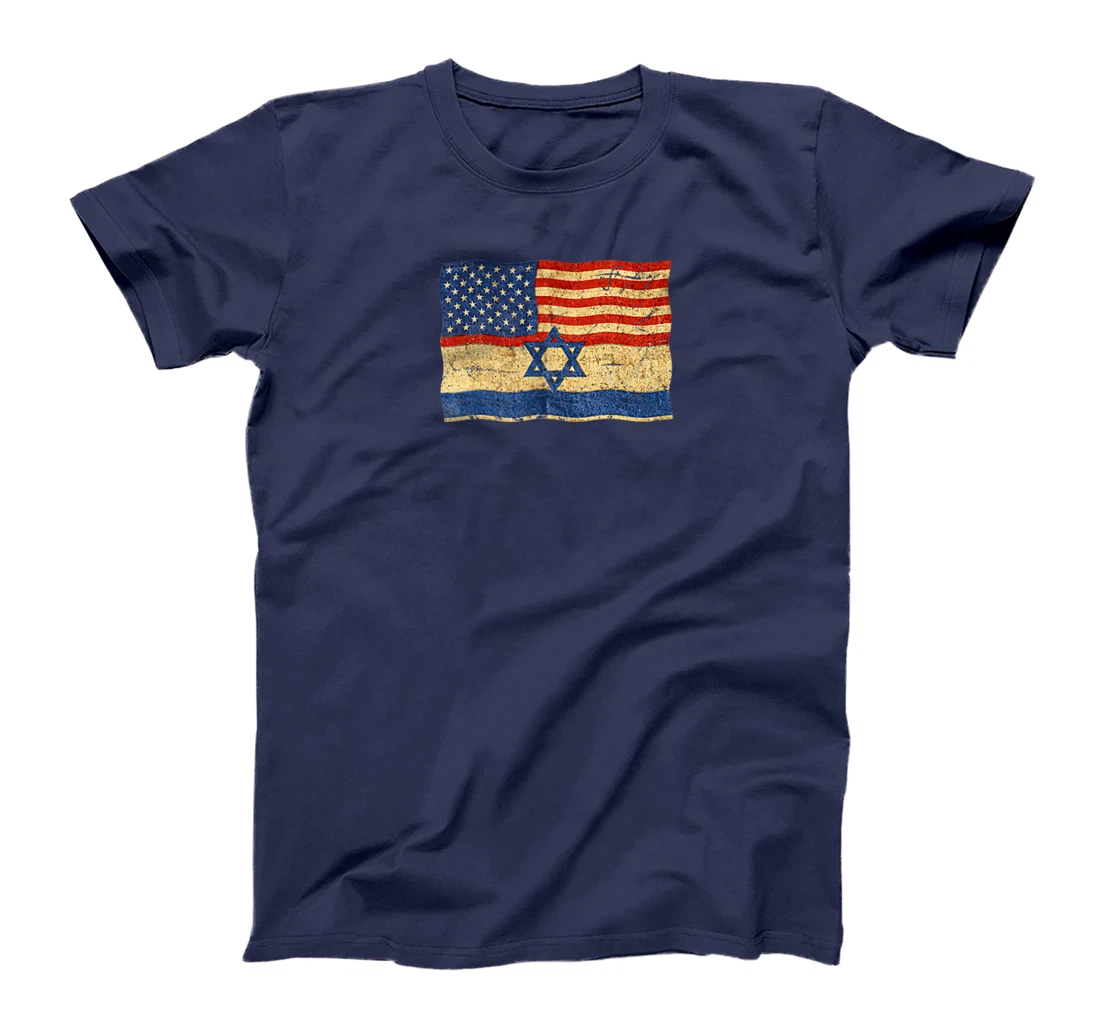 Flag of Israel and flag of USA, Israel Patriotic Gift T-Shirt