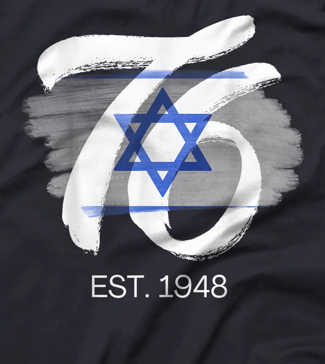Yom Haatzmaut 76 Israel at 76 Israeli Flag Independence Day T-Shirt