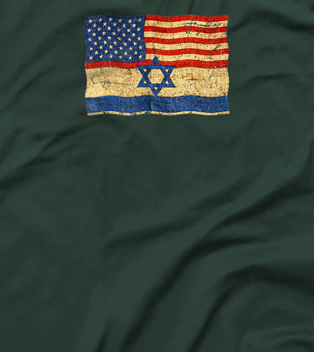 Flag of Israel and flag of USA, Israel Patriotic Gift T-Shirt
