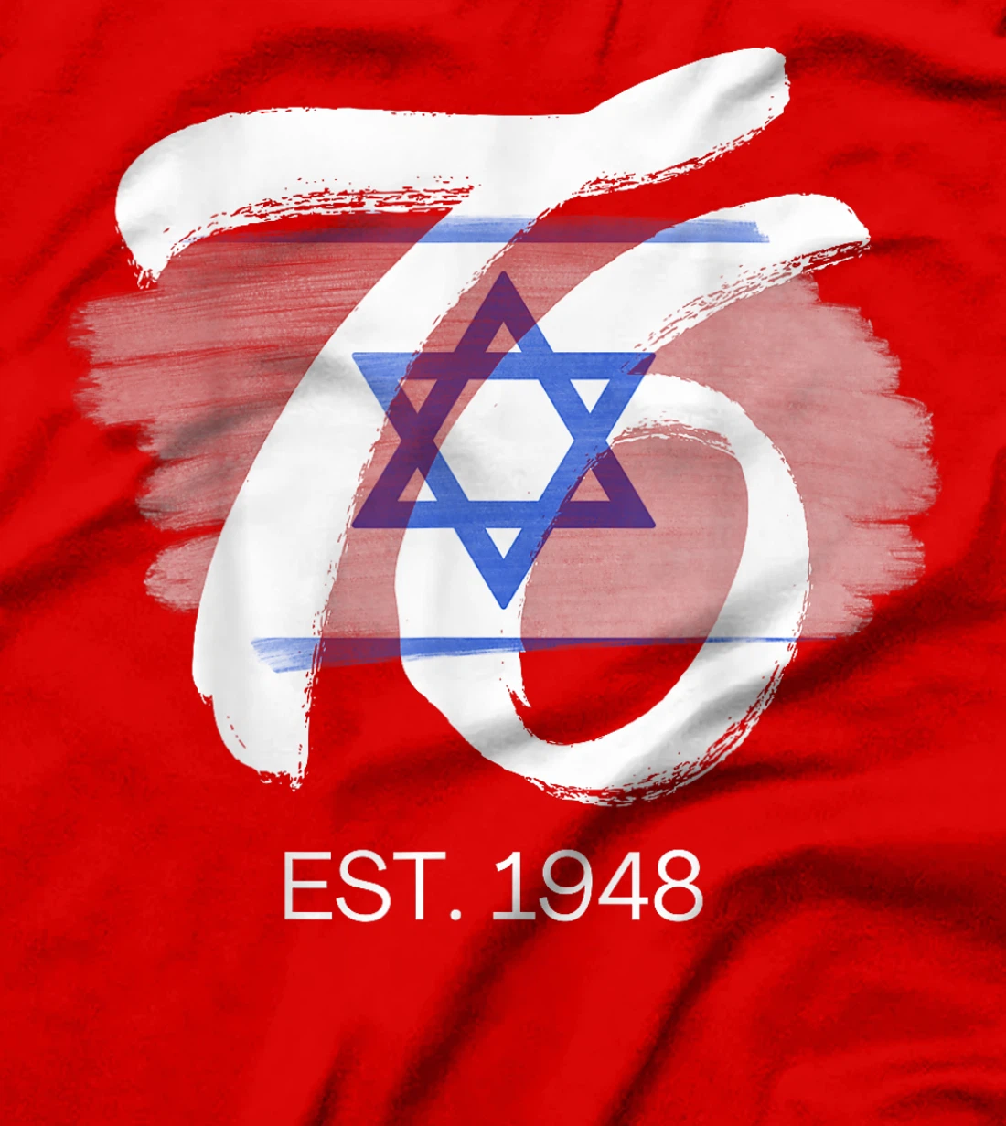 Yom Haatzmaut 76 Israel at 76 Israeli Flag Independence Day T-Shirt
