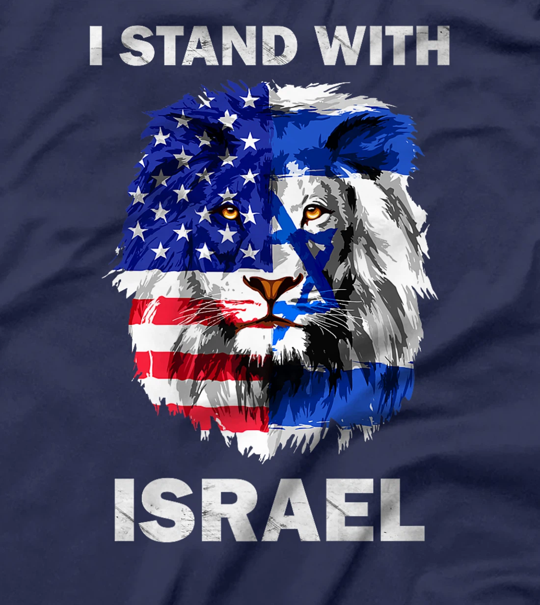 Israel and USA Flag Lion | I Stand With Israel Premium T-Shirt