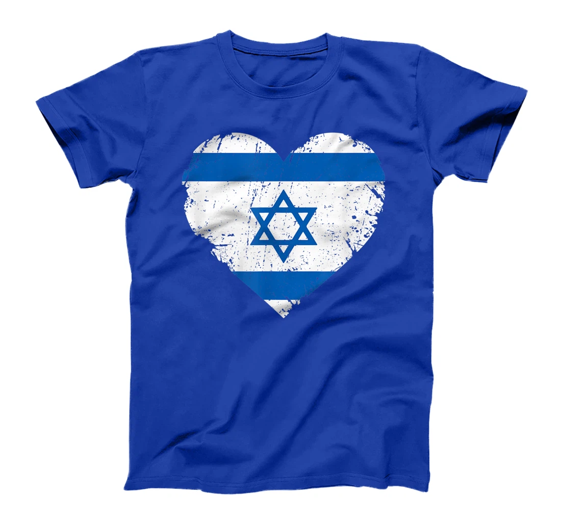 I Heart Israel Israeli Flag Jewish Art Gifts for Jew Support T-Shirt