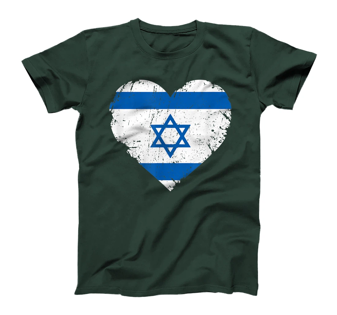 I Heart Israel Israeli Flag Jewish Art Gifts for Jew Support T-Shirt