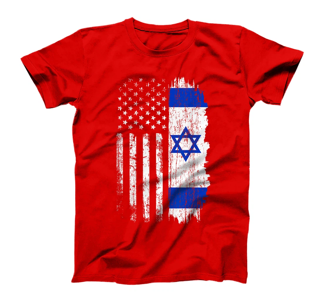 Israeli American Flag - Pride Israel USA Israeli Tee Shirt T-Shirt