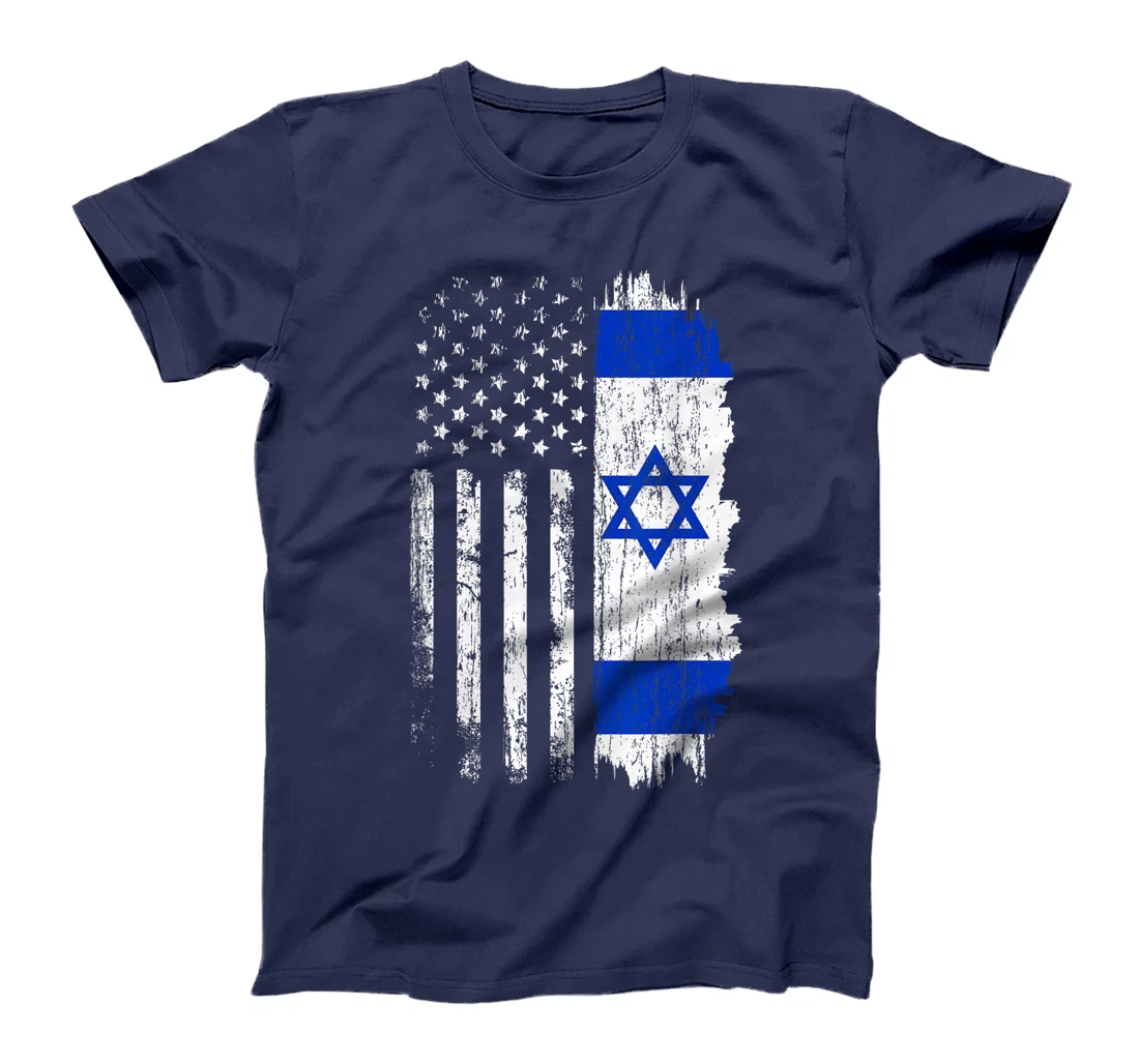Israeli American Flag - Pride Israel USA Israeli Tee Shirt T-Shirt