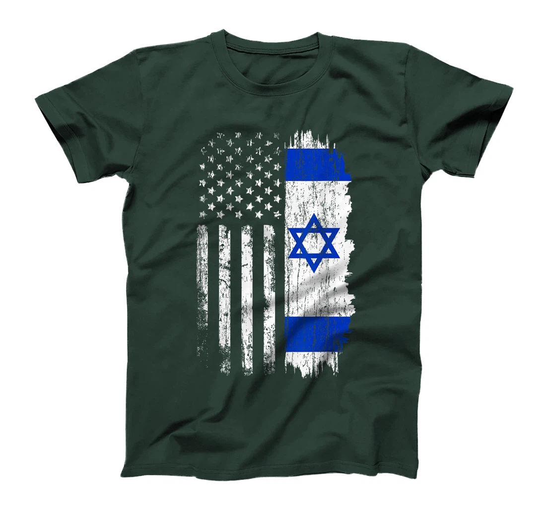 Israeli American Flag - Pride Israel USA Israeli Tee Shirt T-Shirt