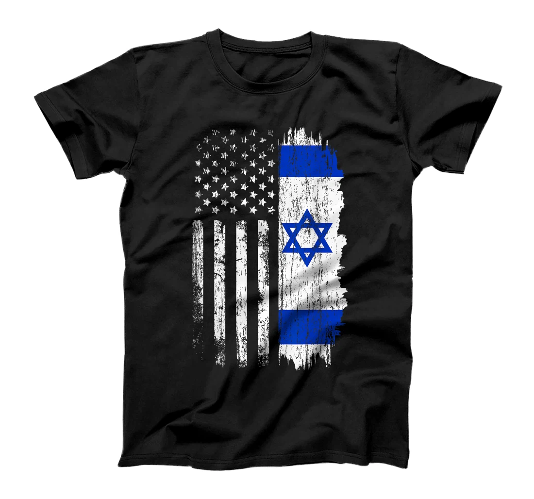 Israeli American Flag - Pride Israel USA Israeli Tee Shirt T-Shirt
