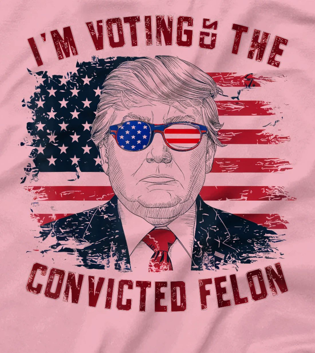 Retro Trump 2024 Convicted Felon, I'm Voting Convicted Felon T-Shirt