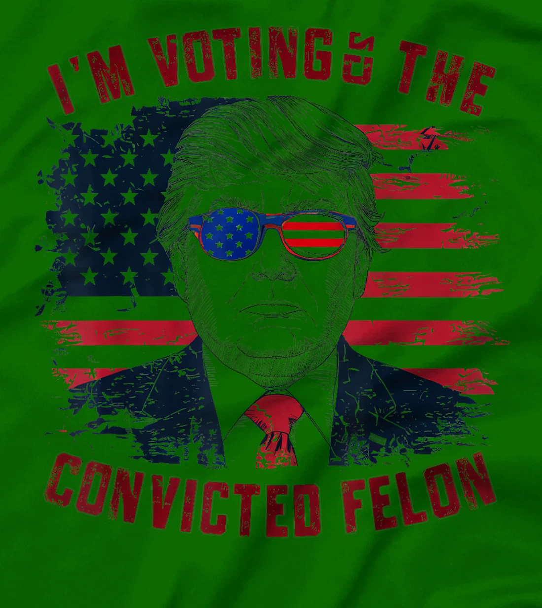 Retro Trump 2024 Convicted Felon, I'm Voting Convicted Felon T-Shirt