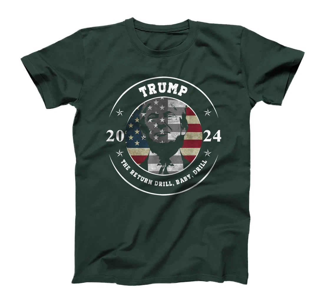 Trump Shirt Drill Baby Drill US Flag Republican 4th Of July T-Shirt