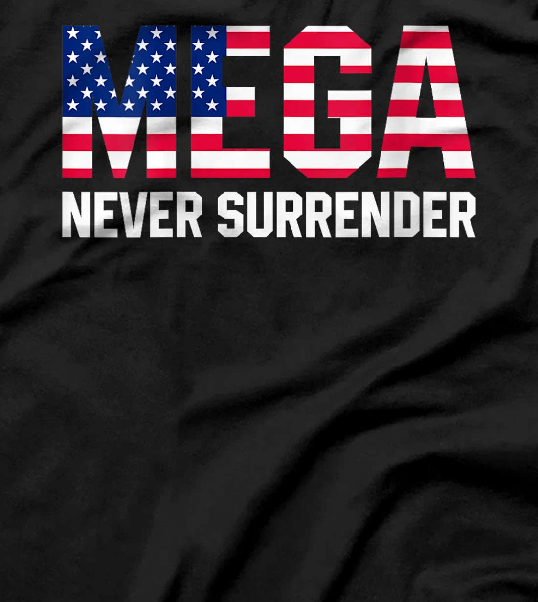 Womens Trump Dark MAGA Never Surrender T-Shirt