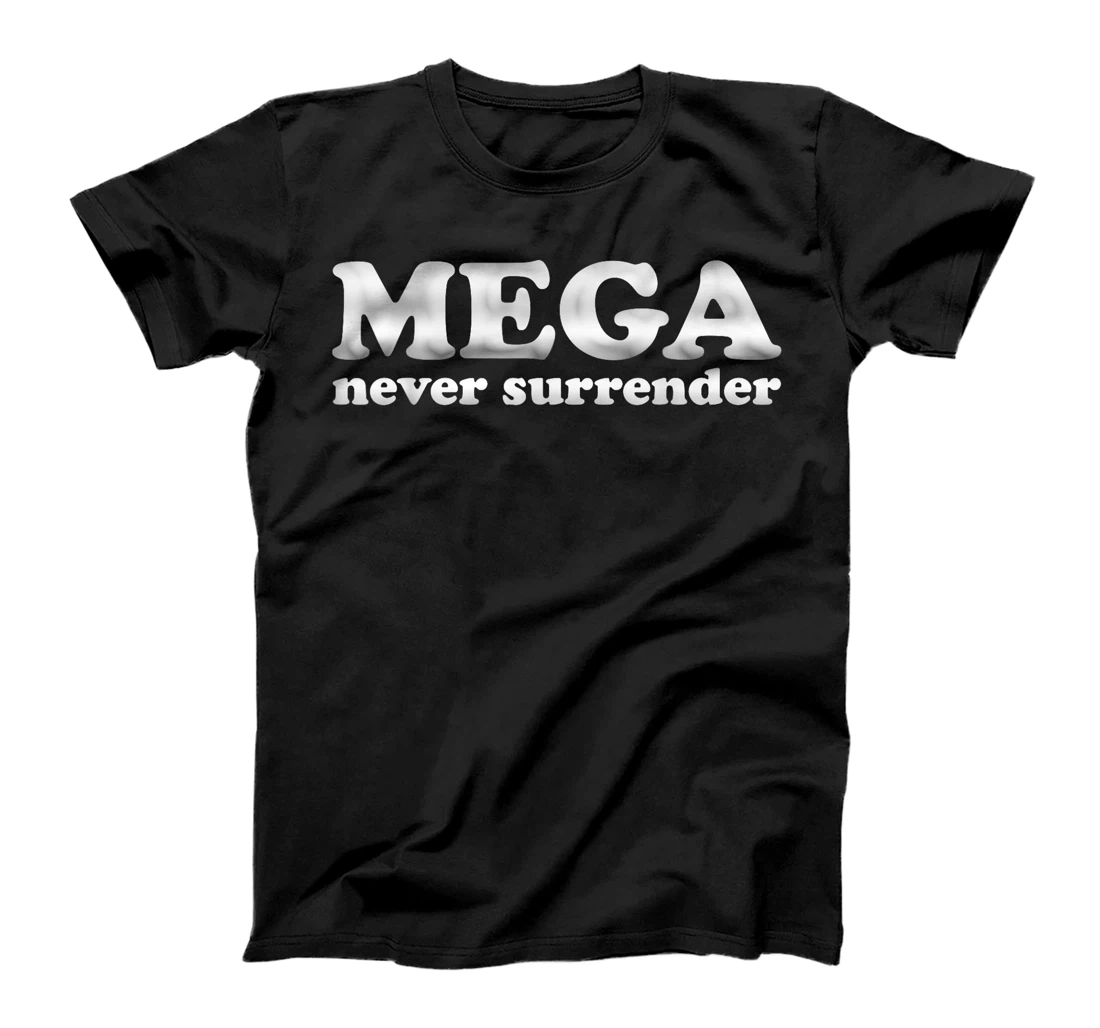 Womens Trump Dark MAGA Never Surrender T-Shirt