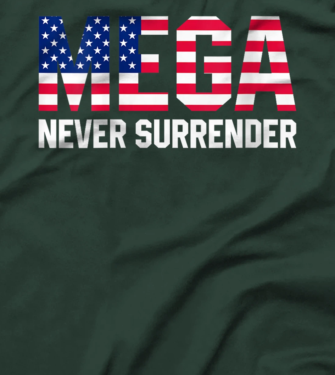 Womens Trump Dark MAGA Never Surrender T-Shirt